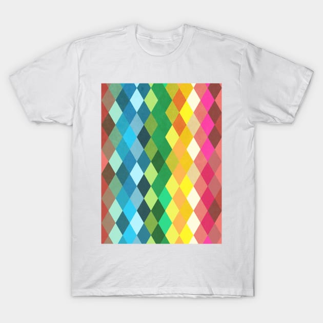 Diamond Color Spectrum Pattern T-Shirt by Tobe_Fonseca